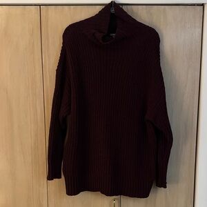 Aerie Burgundy Turtleneck Sweater